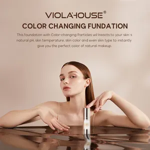 VIOLAHOUSE लिक्विड फाउंडेशन वेटलेस कंसीलर त्वचा की टोन सुधार रंग बदलने वाला लिक्विड फाउंडेशन