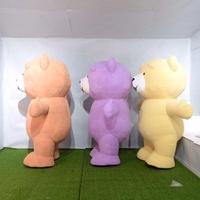 Costume d'ours en peluche gonflable adorable et coloré, costumes de cosplay, ours en peluche gonflable, costume de mascotte pour fête