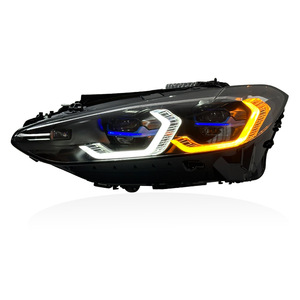 Faros LED Modificados, Conjunto de Faros Láser LED con Ojos Dorados de Doble Color para BMW <span class=keywords><strong>Serie</strong></span> 4 G22 G23 G26 M4 - Product Image 3