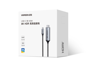 สายสัญญาณ Ugreen USB C เป็น HD-MI 2.1 8K 60Hz 4K 240Hz 1.5M ชนิด C เพื่อ HD-MI สายความเร็วสูงพิเศษ HDR HDCP <span class=keywords><strong>2.3</strong></span>สายฟ้า4/<span class=keywords><strong>3</strong></span> - Product Image 6