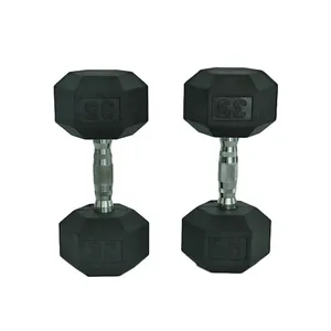 Rubber Hex Dumbbells In Kg And Lbs From 2.5-100lbs