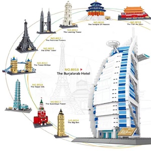 Bloques <span class=keywords><strong>de</strong></span> Construcción <span class=keywords><strong>de</strong></span> Madera en Miniatura WAN GE, <span class=keywords><strong>Torre</strong></span> Eiffel, Taj Mahal, Francia, París, Louvre, Villa Fallingwater, Juguete <span class=keywords><strong>de</strong></span> Ladrillos para Niños - Product Image 4