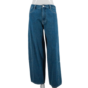 2025 femmes <span class=keywords><strong>taille</strong></span> haute pantalon droit décontracté Stretch <span class=keywords><strong>jean</strong></span> léger lavé Denim vente chaude Design à la mode - Product Image 2