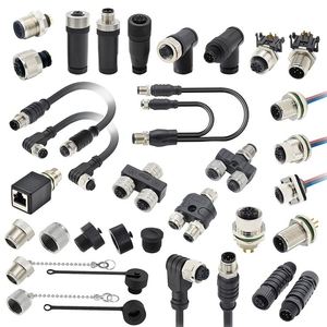 Cubierta de conector de soldadura OEM sin blindaje M12 5 pines B codificado macho hembra moldura Sensor enchufe Cable impermeable de plástico - Product Image 1