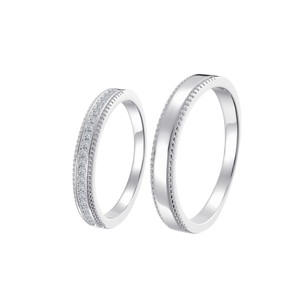 Anillos de pareja personalizados para mujeres y hombres, anillos de banda de eternidad de moissanita completa, anillos de plata de ley S925 para hombres, regalo de joyería fina - Product Image 5