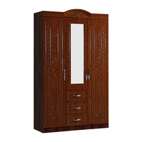 Meubles modernes en bois MDF, armoires en PVC, armoires en plastique, armoire de rangement à 3 portes avec 3 tiroirs, pas cher, Offre Spéciale