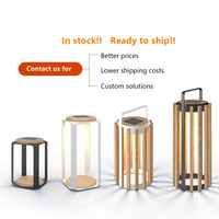 Ideas de Regalos de Navidad: Lámpara de Mesa Moderna Negra y Faroles Solares de Jardín para Exteriores, Disponibles en Stock para Envío Inmediato
