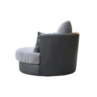 Fauteuil pivotant confortable et moderne à une place, de forme ronde, pour une utilisation durable