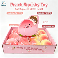 Vente en gros usine Jouets Squishy Pêche au miel simulée, en TPR élastique, modèle de fruit mignon, anti-stress, jouets doux pour les mains, cadeaux de fête