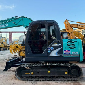 Excavadora Kobelco SK75SR Usada de 7 Toneladas, Gran Potencia, Venta de Stock. Excavadoras Usadas Kobelco SK75-8, SK135, SK350, SK75, SK55, SK50, Mini Excavadora de Orugas. - Product Image 2