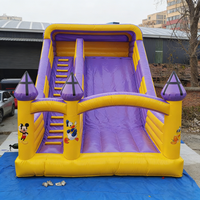 Douerfei - Château gonflable commercial Mickey Mouse et Donald Duck avec toboggan, en PVC écologique, capacité 300 kg, pour 5 à 15 personnes