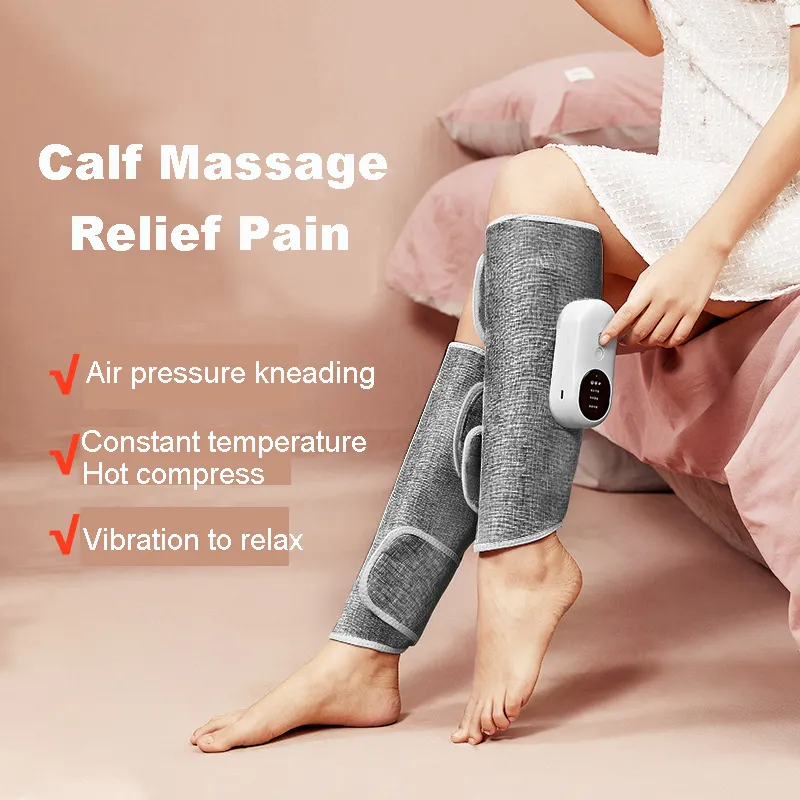 Compresseur d'air pour les jambes, appareil de massage sans fil, rechargeable, soulager la fatigue musculaire, mollet, appareil de relaxation, mah