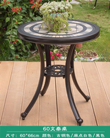 Table et chaises de salle à manger d'extérieur en alliage d'aluminium moulé, pour barbecue, jardin, balcon, petite table ovale, longue, carrée, ou table basse