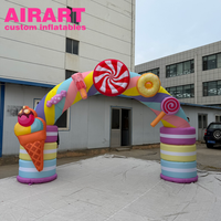 Arches gonflables décoratives en forme de bonbons pour événements et présentations