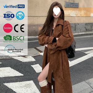 Manteau Mellard pour <span class=keywords><strong>femme</strong></span>, mi-long, en laine, <span class=keywords><strong>trench</strong></span>-coat élégant, veste <span class=keywords><strong>oversize</strong></span>, printemps/hiver - Product Image 2