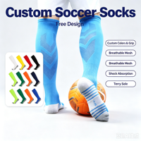 Chaussettes de sport pour hommes, longues et épaisses, de haute qualité, multicolores, antidérapantes, avec fond en tissu éponge, pour le football