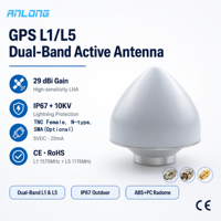 Antena de Sincronización GPS GNSS Pequeña L1 L5 de Alta Precisión 29dB LNA IP67 Impermeable TNC Hembra para Sincronización de Red de Estaciones Base