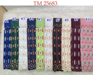 Sinya Offre Spéciale Suisse Coton Voile et Écharpe Dentelle en Suisse 100% Coton Voile Dentelle Robe pour la Fête de Mariage - Product Image 6