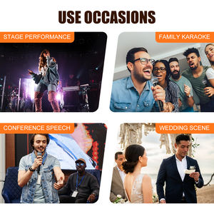 Sistema de Micrófono Inalámbrico UHF Portátil Profesional UX22 de 2 Canales, Alcance de 50m, Alta Sensibilidad, Color Negro, para Sonido de Escenario - Product Image 6