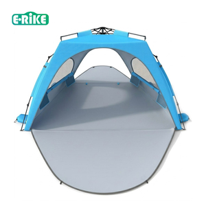 E-RIKE 3-4 Persons 190T Polyester UV Protection Automatic Beach Shade Tent Fiberglass Pole Portable Instant Pop-up Beach Tent - Product Image 1