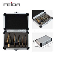 Forets hélicoïdaux en acier rapide (HSS) FEIDA, lot de 5, avec finition oxyde noir - Pour perçage de métaux, opérations de perçage automatisées