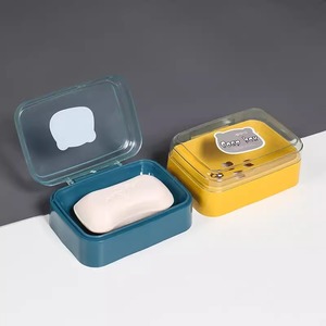 Soap Box Rectangular Plastic Portable Bathroom Soap Dish Minimalist Design - Product Image 3