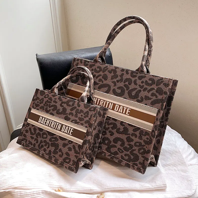 Wholesale Big Tote Bag Women vintage mini Handbag Lady Fashion Leopard Shopping bag Designer