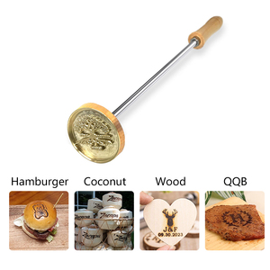 Gâteau chaud cuisson fer dessin animé marque fer brûlant gaufrage chauffage cuisson <span class=keywords><strong>cuivre</strong></span> cannelé moule bricolage timbre Logo estampage à chaud gâteau outil - Product Image 2
