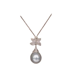 Pendentif en argent S925 WENCHI avec perles rondes de 10 à 15 mm, collier en jade magnifique à faire soi-même et accessoires, modèle vide 10405 Chine - Product Image 4