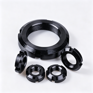 Écrou rond fendu en acier au carbone GB812 à filetage métrique, anti-jouissance, à serrage, fourni directement par l'usine - Product Image 2