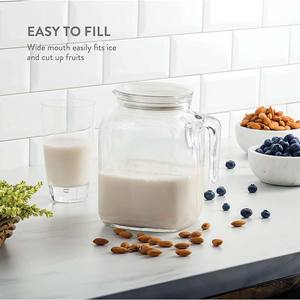 Jarra de vidrio hermética de alta calidad, con tapa y boquilla, ideal para zumo casero - Product Image 4