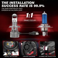 Ampoules de phare de projecteur MINI 9006 HB4 H7 H11 avec puces LED GC-7035 45W 6000LM Tube en cuivre pour phares LED de voiture 12V