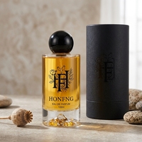 Flacon de parfum rond à sertir personnalisé OEM, 30 ml, 50 ml, 100 ml, flacon de parfum en verre vide avec boîte d'emballage