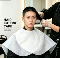 Cape de coupe de cheveux jetable non tissée de haute qualité, tablier de protection jetable pour salon de coiffure