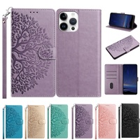 Étui portefeuille en cuir PU avec fentes pour cartes, accessoires de téléphone pour iPhone 17 16 15 14 13 12 11, coque de téléphone tendance pour Samsung A26 A36 A56