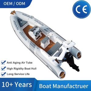Bote Inflable Rígido de Hypalon PVC Negro de 19 Pies (5.80 <span class=keywords><strong>Metros</strong></span>), Yate Deportivo con Casco de Fibra de Vidrio en V Profunda, Estable para 8 Personas, Con/Sin Motor - Product Image 4