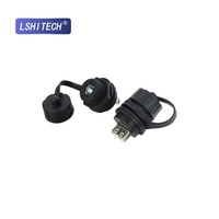 LSHITECH M20 impermeable tipo-B Puerto enchufe tablero montaje en Panel paso a través conector adaptador de acoplador de mamparo