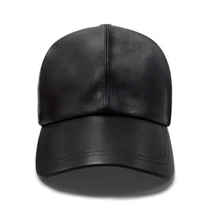 Casquette de baseball personnalisée de haute qualité à 6 panneaux pour hommes, en cuir véritable ou simili cuir PU, casquette de sport style papa - Product Image 3