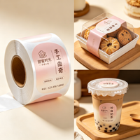Etiquetas Adhesivas de Vinilo para Impresión de Logotipos Personalizados, Etiquetas para Vasos de Bebidas y Jugos