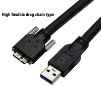 Câble de données USB 3.0 à Micro-B à montage à vis pour appareil photo numérique industriel Link Micro USB câble de données flexible pour appareil photo industriel