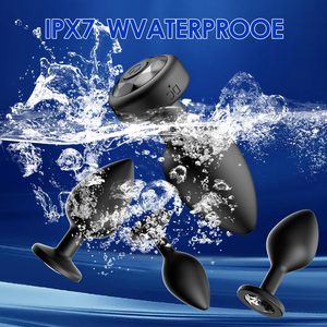 4PCS Siliconen Anale Pluggen Volwassen Speeltjes Afstandsbediening Vibrerende Butt Plug Anale Vibrator Prostaat Massager voor Vrouw Mannen Koppels - Product Image 4