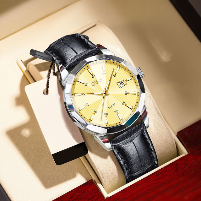 Luxury Casual Fashion Minimalist 40mm Alloy Stainless Steel Waterproof Quartz Analog Date Wrist Watch for Men