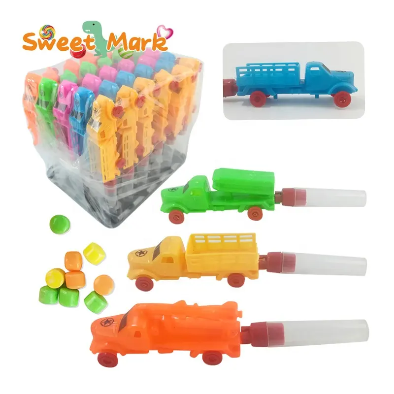 container plastic truck toy hard candy fruit compressed candy