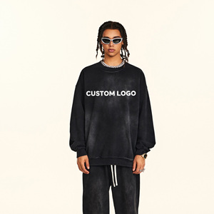 Sweat-shirt à col rond personnalisé de haute qualité, 100% coton, mode printemps, style streetwear, coupe classique, unisexe, pull décontracté - Product Image 3