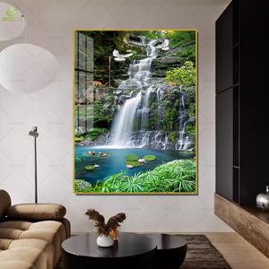 Arte en Porcelana Brillante: Belleza Atemporal, Ambiente de Alta Gama para Sala de Estar con Cuadros Colgantes y Luces LED - Product Image 2