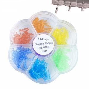 Cuneo diamantato dentale Denxy colorato dentario cunei diamantati flessibili Kit assortiti 210 pz/scatola cunei adattivi dentali - Product Image 5