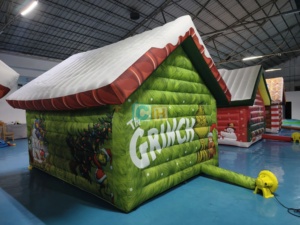 <span class=keywords><strong>D</strong></span>écoration de Noël <span class=keywords><strong>Maison</strong></span> du Père Noël Châteaux gonflables de Noël Tente gonflable de Noël pour fête - Product Image 3