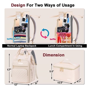 Customized Colors 15.6 Inch Laptop Backpack Food Insulation Cooler <strong>Bag</strong> with <strong>Lunch</strong> Storage Compartment <strong>for</strong> Women <strong>Working</strong> Outdoor - Product Image 4