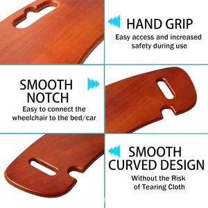 Tabla de transferencia de madera maciza para ancianos y pacientes con discapacidad, 69,5 x 20 x 2 cm, ayuda auxiliar para la movilidad - Product Image 3