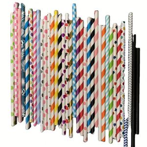 Pajitas de Papel Metálicas Desechables de Alta Calidad para Decoración Artística, de 4-12 mm, Ecológicas, Biodegradables y Reciclables, Certificadas por LFGB/GMP - Product Image 1
